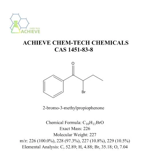 2-bromo-3-metüülpropiofenoon CAS 1451-83-8